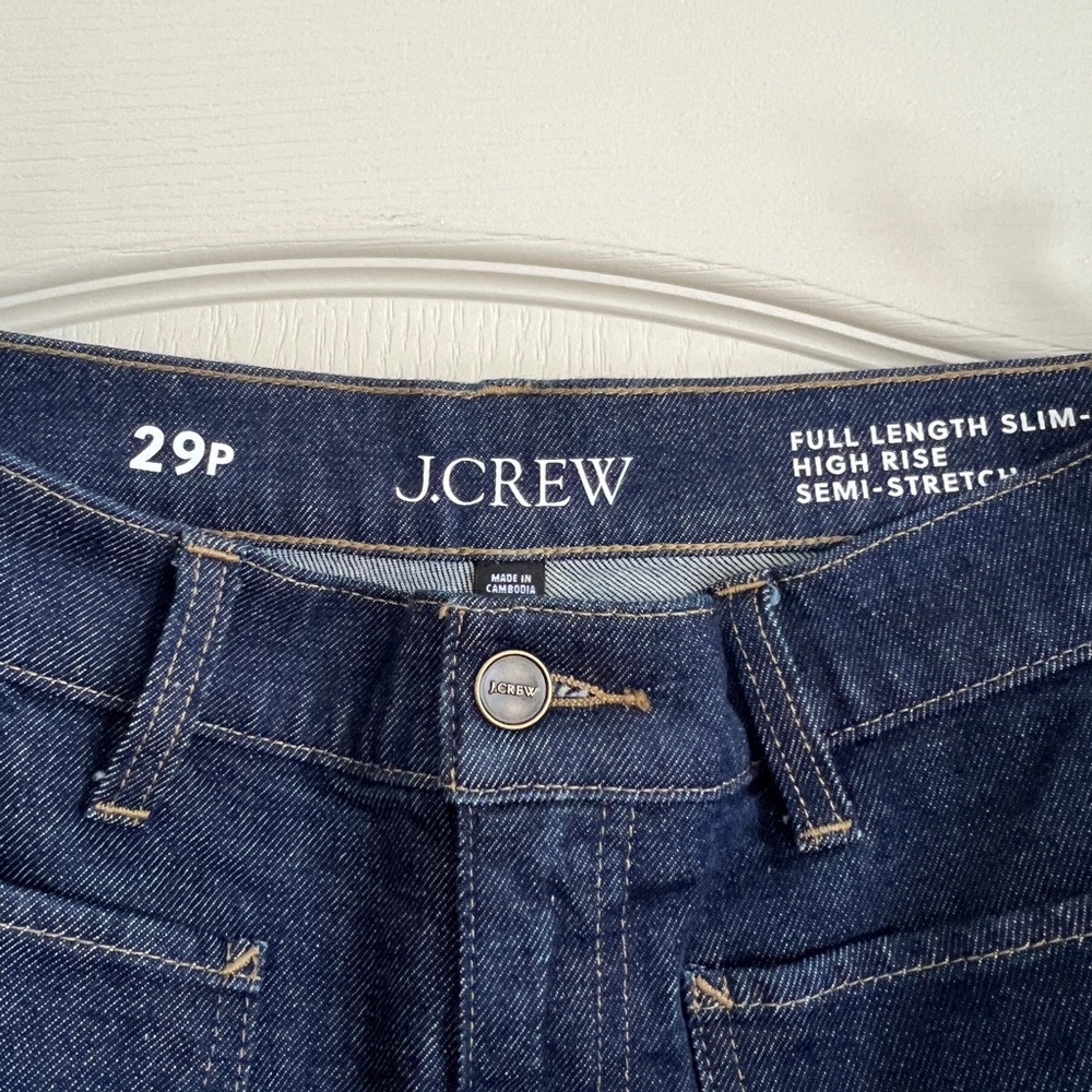 Jcrew Petite full-length slim-wide jean with patch pockets, 29P - Picture 5 of 8